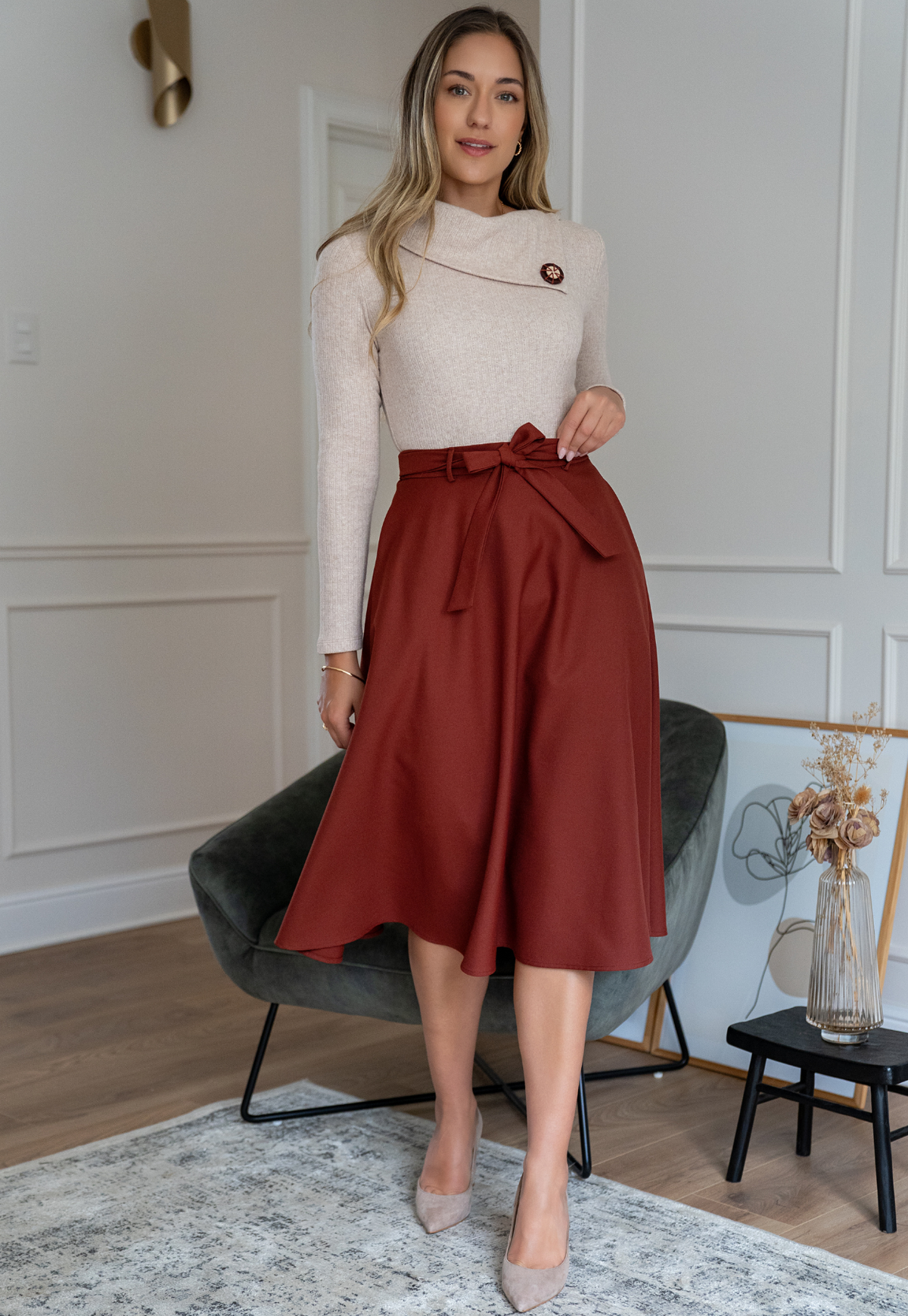 Veroka Ocre SKirt