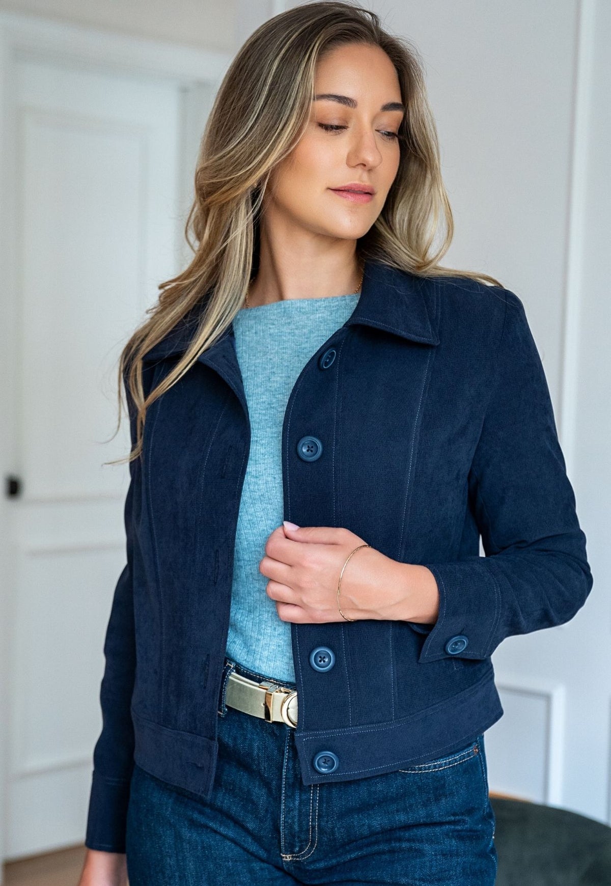Afrika Azul Cropped Jacket