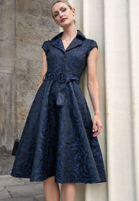 Madelaine Blue & Black Dress