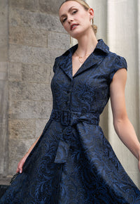 Madelaine Blue & Black Dress