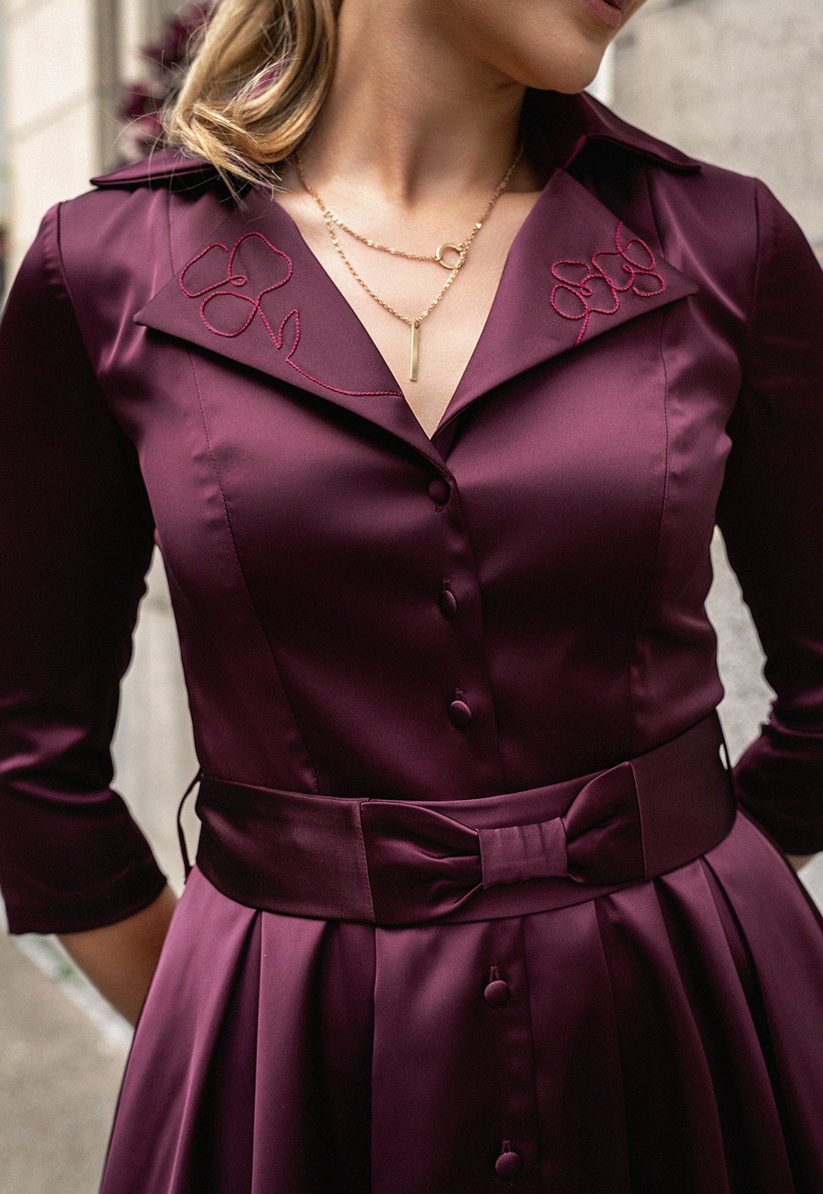 Samara Burgundy Dress
