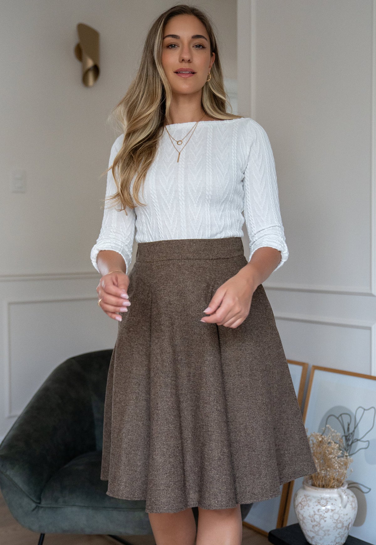 Antonella Copper Skirt