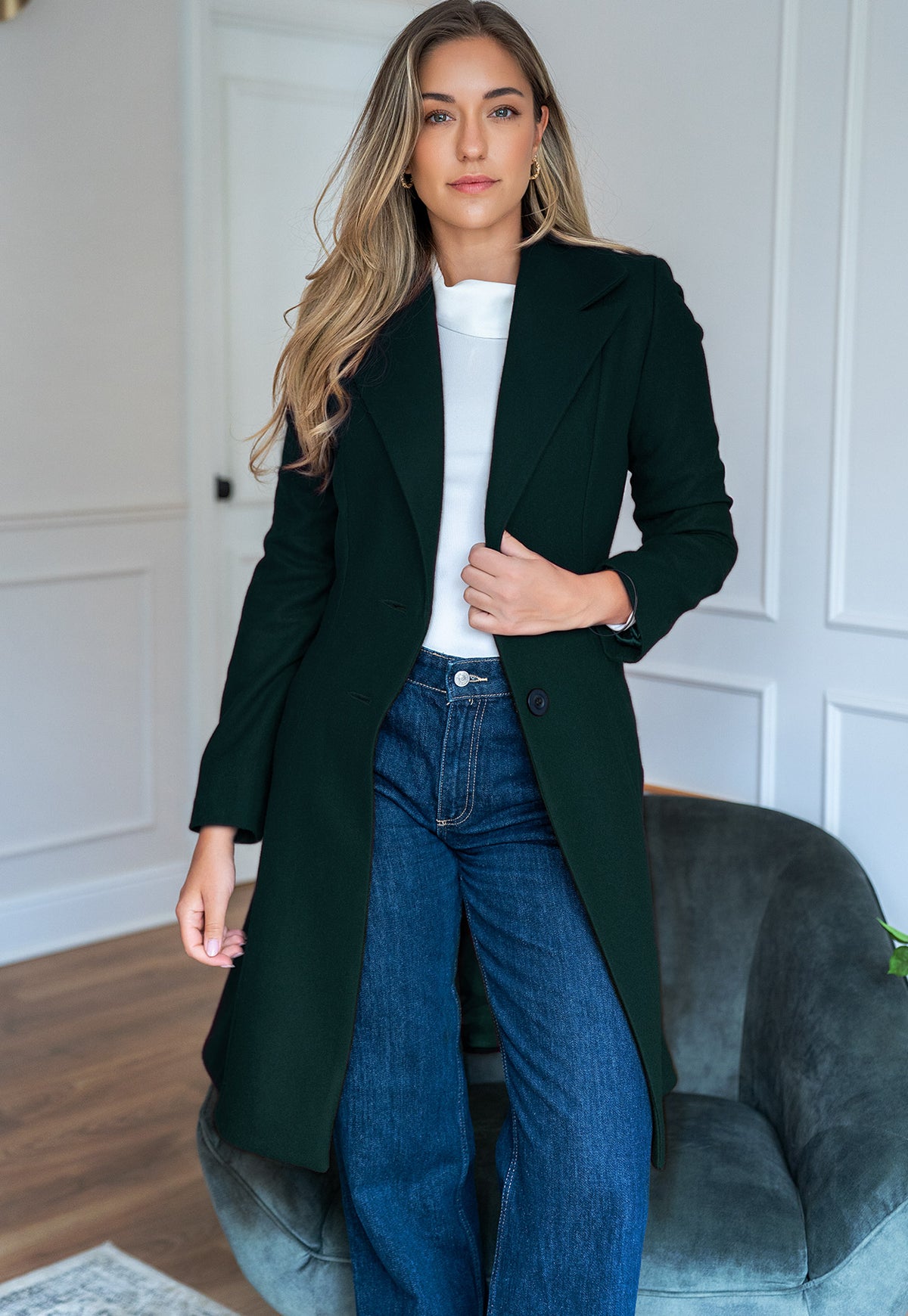 Laura Forest Green Coat
